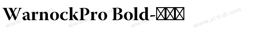 WarnockPro Bold字体转换
